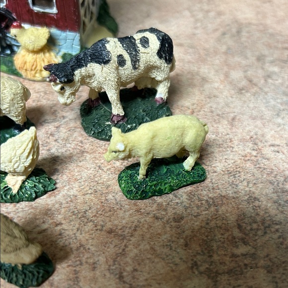 Hermitage Pottery Hand Painted Farm Set Vintage 1996 Miniatures Figurines - Picture 3 of 6